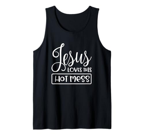 Lustiger Christ für Frauen Jesus liebt Dieses heiße Chaos Tank Top von Christian Tees & Apparel Co.