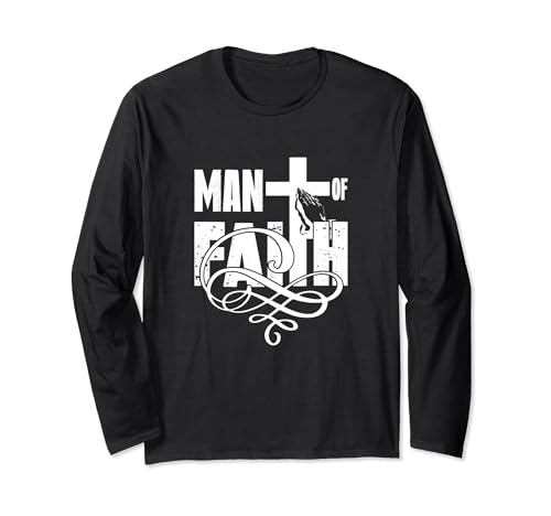 Man Of Faith Love Jesus Christus Christian Christmas Langarmshirt von Christian Teez