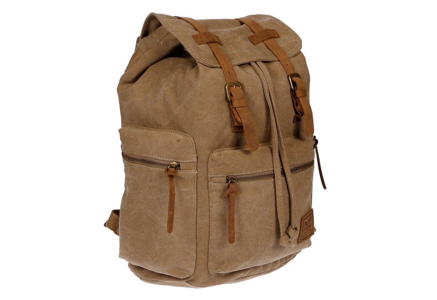 Christian Wippermann Cityrucksack Herren Damen Rucksack Laptoprucksack 17 Zoll Canvas, Leder Fach Uni Arbeit Schule von Christian Wippermann