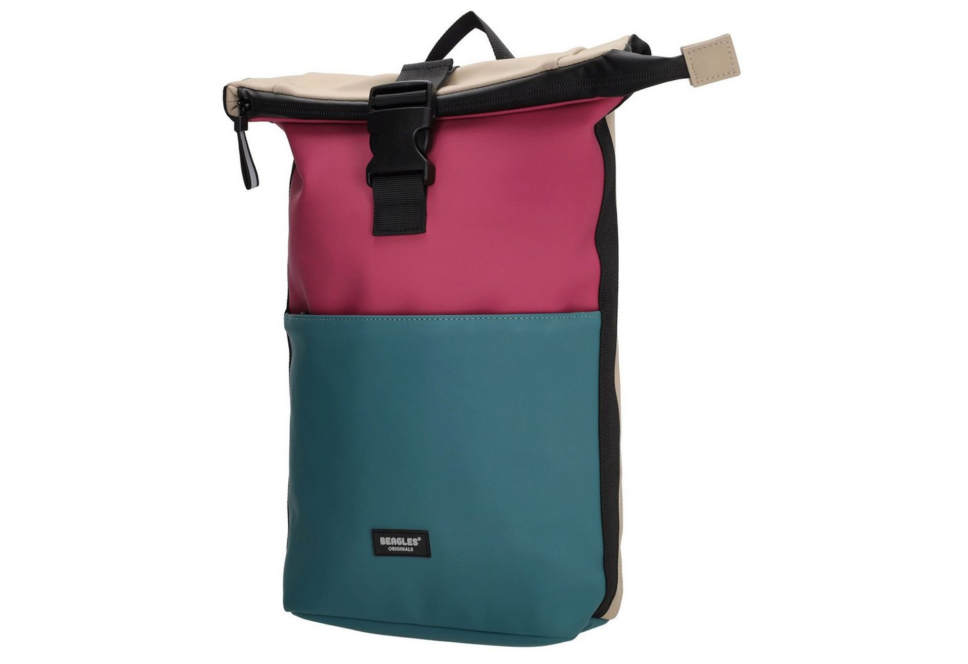 Christian Wippermann Cityrucksack Kleiner Damen Roll up Rucksack Plane Tasche (1-tlg, 1-tlg), Fahrradrucksack Kurier Rollup Bag von Christian Wippermann