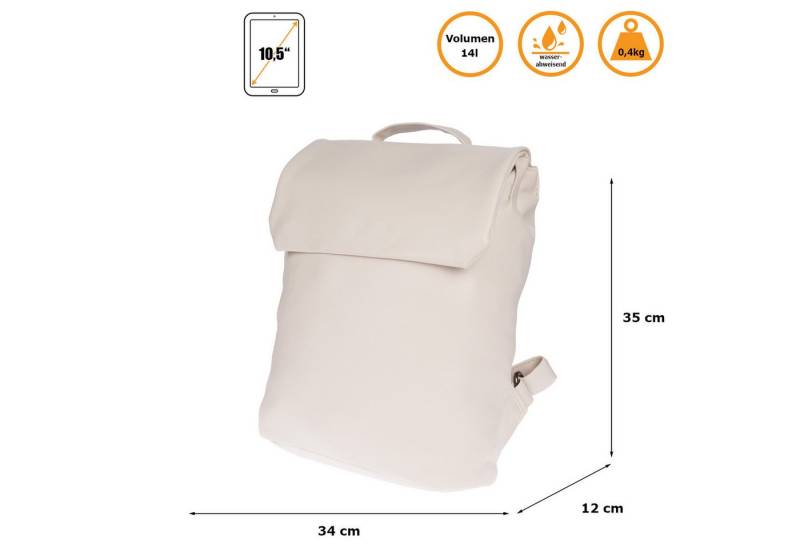 Christian Wippermann Cityrucksack LLUPP Rucksack mit Notebook Tablet Fach aus PU, wasserabweisend von Christian Wippermann