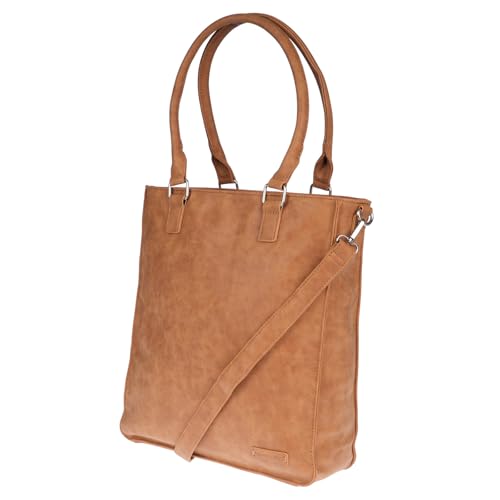 Christian Wippermann Damen Tasche Schultertasche Umhängetasche Crossover Bag Leder Optik Handtasche Camel von Christian Wippermann