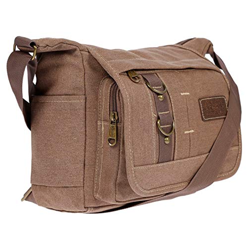 Christian Wippermann Damen Tasche Schultertasche Umhängetasche aus Canvas inversch. Farben Braun von Christian Wippermann