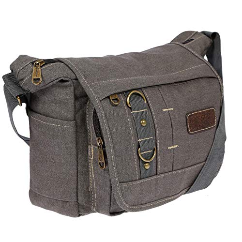 Christian Wippermann Damen Tasche Schultertasche Umhängetasche aus Canvas inversch. Farben Grau von Christian Wippermann