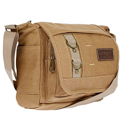 Christian Wippermann Damen Tasche Schultertasche Umhängetasche aus Canvas inversch. Farben Khaki von Christian Wippermann