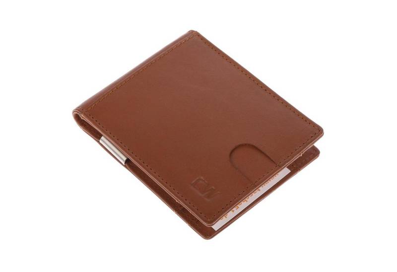 Christian Wippermann Geldbörse Herren Echt Leder RFID Slim Geldbörse Geldklammer, Portemonnaie Geldbeutel Cognac von Christian Wippermann
