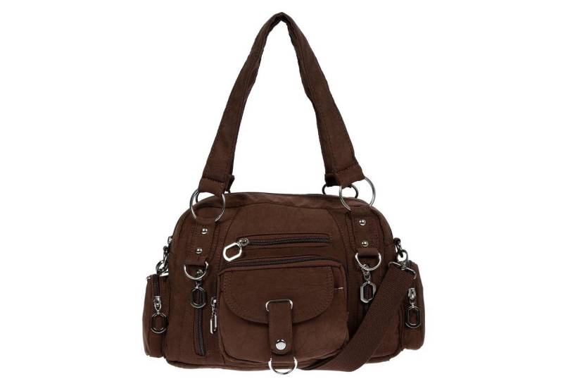 Christian Wippermann Henkeltasche Damenhandtasche Schultertasche Tasche Umhängetasche (1-tlg), Canvas Shopper Crossover Bag von Christian Wippermann