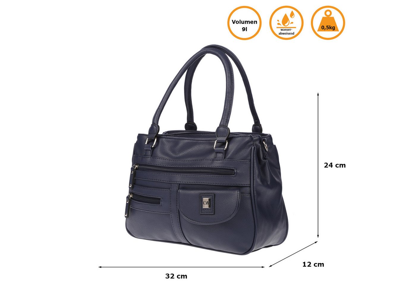 Christian Wippermann Henkeltasche Große Damen Tasche Umhängetasche Schultertasche (1 tlg), Henkeltasche von Christian Wippermann