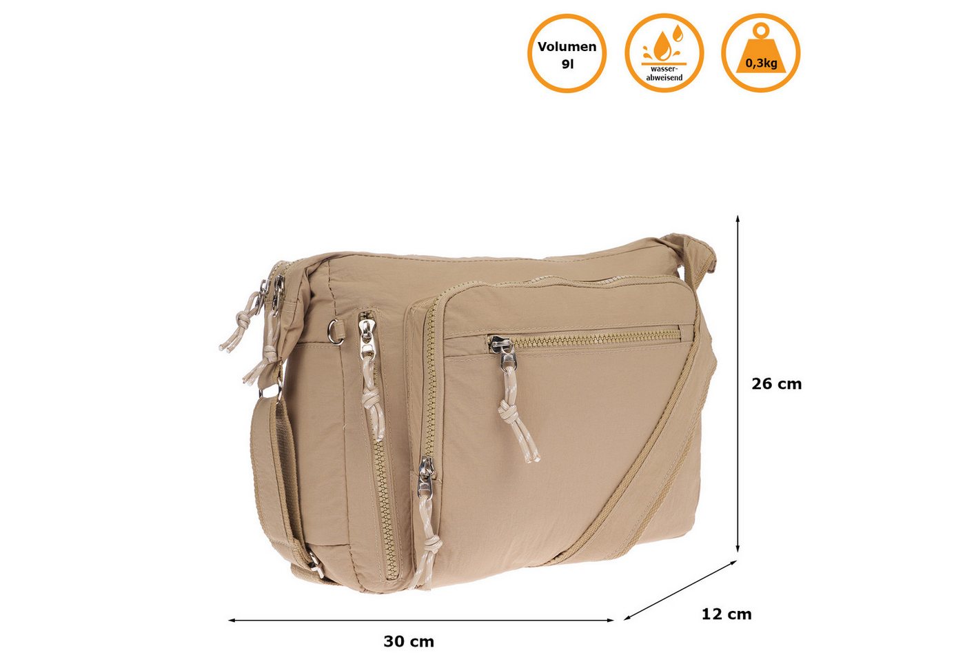 Christian Wippermann Henkeltasche Große Damen Tasche Umhängetasche Schultertasche (einzeln), Henkeltasche von Christian Wippermann