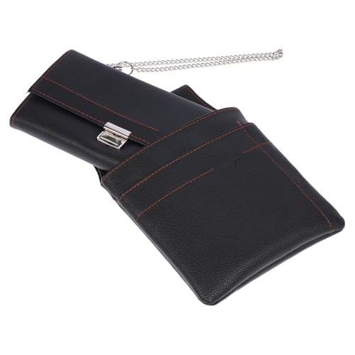 Christian Wippermann Kellnergeldbörse mit Kette - Bedienungsgeldbeutel 17,5 x 11 cm - Kellnerportemonnaie aus Kunstleder - 7 Scheinfächer - Münzfach/Reißverschluss - Gastro Geldtasche inkl. Holster von Christian Wippermann