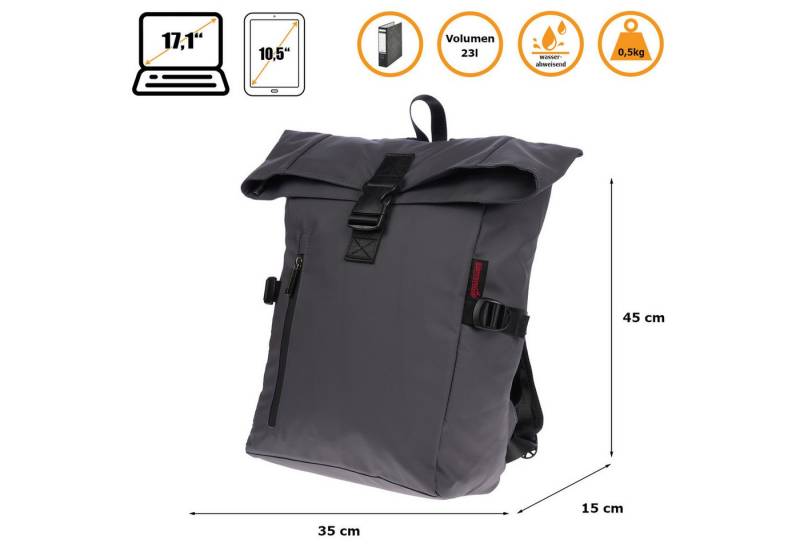 Christian Wippermann Rucksack City Rucksack Schule Arbeit & Freizeit Bag (1 tlg), DINA 4 Outdoor Wasserdicht Schulrucksack Sport #1 von Christian Wippermann