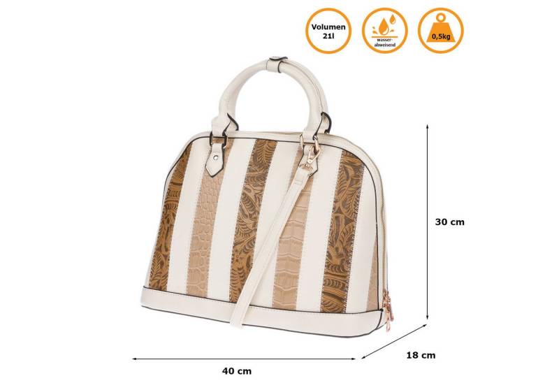 Christian Wippermann Umhängetasche Damen Tasche Schultertasche Umhängetasche Crossover (1 tlg), Leder Optik Handtasche von Christian Wippermann