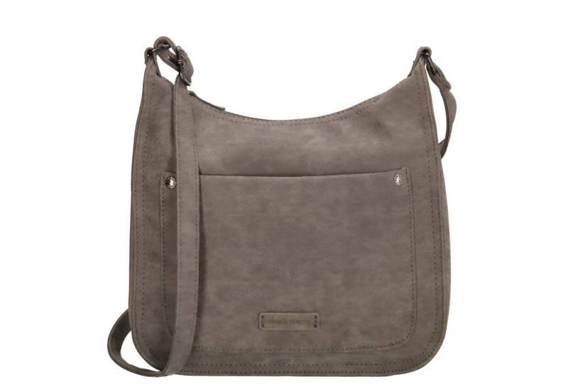 Christian Wippermann Umhängetasche Damen Tasche Schultertasche Umhängetasche Crossover Bag, Leder Optik Handtasche Grau von Christian Wippermann
