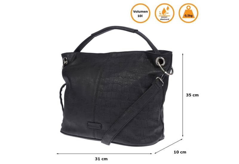 Christian Wippermann Umhängetasche Damen Tasche Schultertasche Umhängetasche Crossover Bag Olive, Leder Optik Handtasche von Christian Wippermann