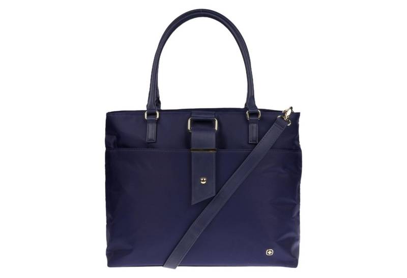 Wenger Umhängetasche Große Damen Schultertasche Umhängetasche Laptoptasche (1 tlg), Leder Optik Handtasche Schwarz von Wenger