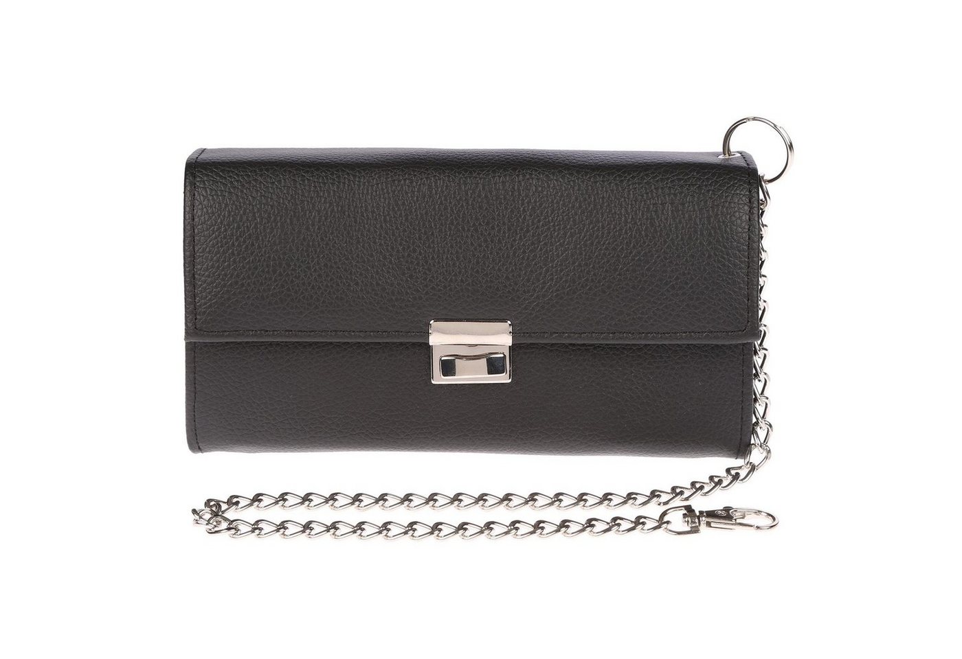 Christian Wippermann Umhängetasche Große Leder Optik Gastro Herren Damen Kellnerbörse, Portemonaie Schwarz mit Kette von Christian Wippermann