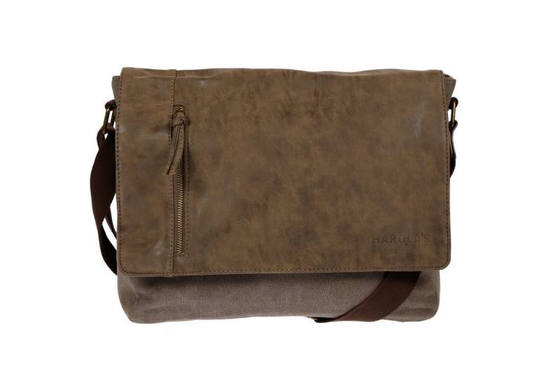 Christian Wippermann Umhängetasche Herren Umhängetasche Canvas Tasche Schultertasche (1 tlg), Messenger Braun Business UNI von Christian Wippermann