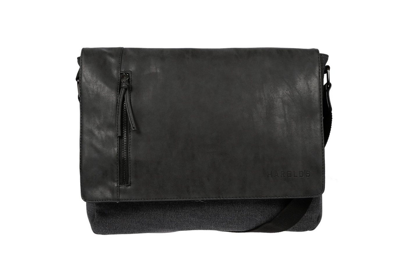 Christian Wippermann Umhängetasche Messenger Bag Herren Damen Umhängetasche Tasche Canvas, mit Überschlag Schwarz von Christian Wippermann