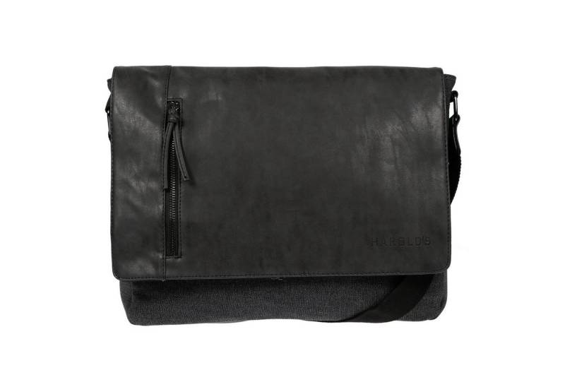 Christian Wippermann Umhängetasche Messenger Bag Herren Damen Umhängetasche Tasche Canvas (1 tlg), mit Überschlag Schwarz von Christian Wippermann