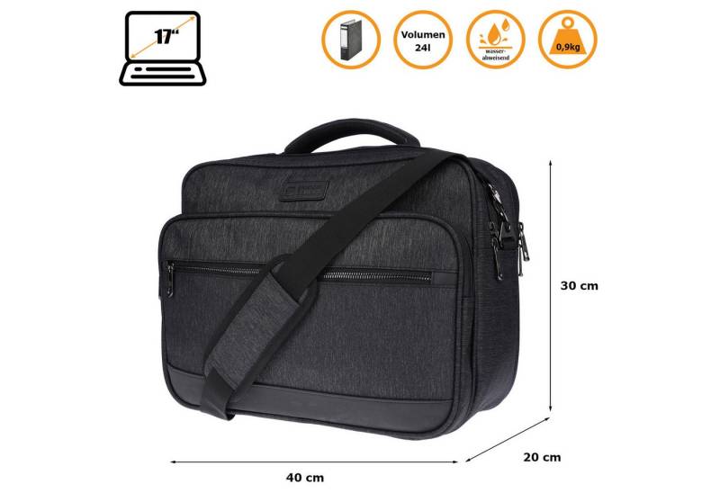 Christian Wippermann Umhängetasche Umhängetasche Laptoptasche 17 Zoll Herren Tasche (1 tlg), Messenger Bag Damen von Christian Wippermann