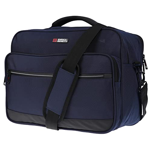 Christian Wippermann XXL Herren Umhängetasche Flugbegleiter Tasche Messenger Arbeitstasche 17 Zoll Laptoptasche Blau von Christian Wippermann