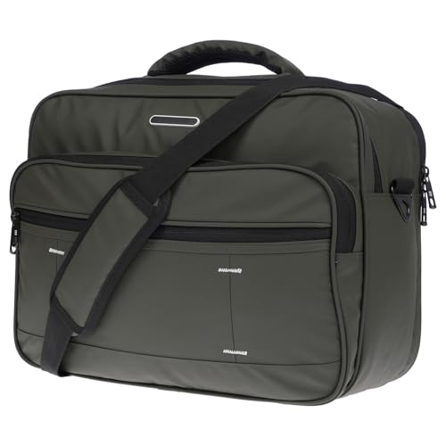 Christian Wippermann XXL Herren Umhängetasche Flugbegleiter Tasche Messenger Arbeitstasche 17 Zoll Laptoptasche Olive von Christian Wippermann