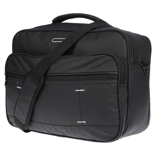 Christian Wippermann XXL Herren Umhängetasche Flugbegleiter Tasche Messenger Arbeitstasche 17 Zoll Laptoptasche Schwarz von Christian Wippermann