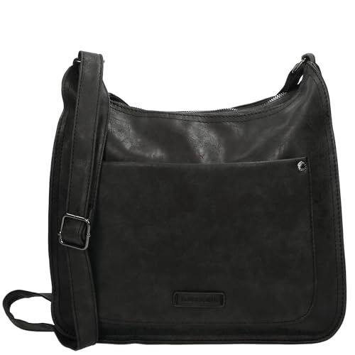 Christian Wippermann große Damen Tasche Schultertasche Umhängetasche Crossover Bag Leder Optik Handtasche Schwarz von Christian Wippermann