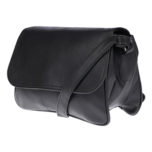 Christian Wippermann große Damen Tasche Schultertasche Umhängetasche Crossover Bag Leder Optik Schwarz von Christian Wippermann