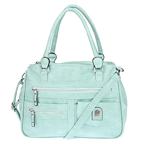 Christian Wippermann große Damen Umhängetasche Tasche Schultertasche in Leder Optik (Türkis) von Christian Wippermann