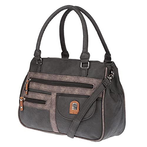 Christian Wippermann große Damen Umhängetasche Tasche Schultertasche in Leder Optik Coffee von Christian Wippermann