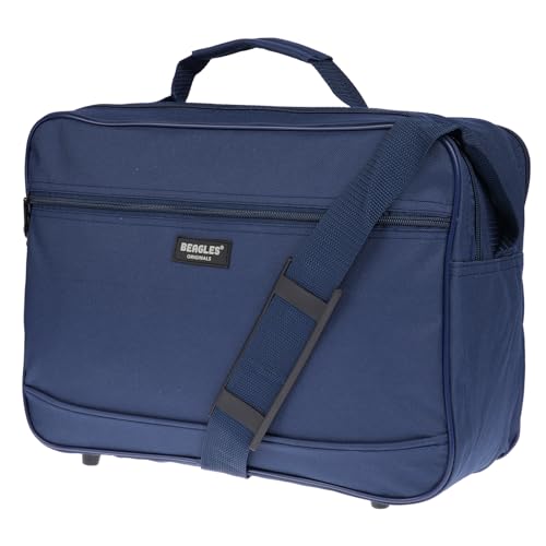 Christian Wippermann große Herren Tasche Arbeitstasche Umhängetasche Flugbegleiter Messenger Bag Blau von Christian Wippermann