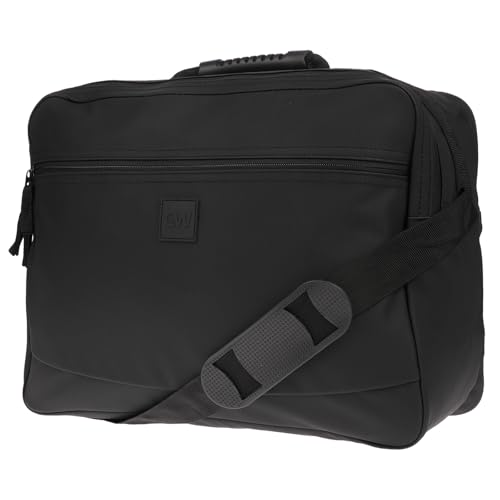 Christian Wippermann Arbeitstasche Herren Querformat - Große Umhängetasche 40x30x18 cm, 595g Leicht - Wasserabweisend Polyester - Verstellbarer Gurt bis 140 cm, Für DIN-A4 - Strapazierfähig Schwarz von Christian Wippermann