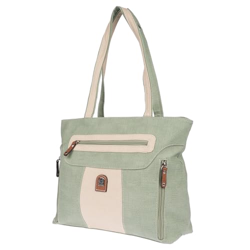 Christian Wippermann große XL Damen Tasche Schultertasche Umhängetasche Shopper in Leder Optik Grün von Christian Wippermann