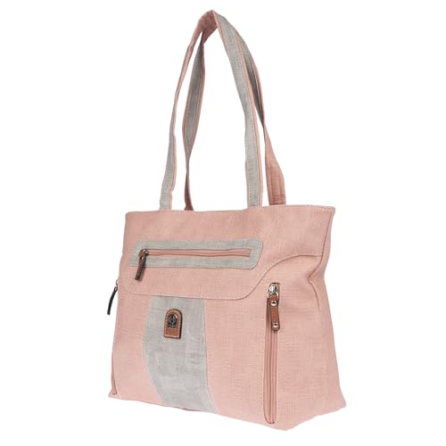 Christian Wippermann große XL Damen Tasche Schultertasche Umhängetasche Shopper in Leder Optik Pink von Christian Wippermann