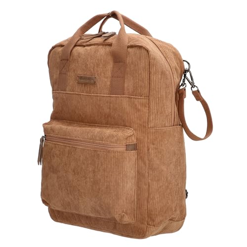 Christian Wippermann großer Damen Cord Rucksack Tasche City Bag Cityrucksack Cognac von Christian Wippermann