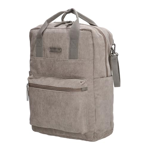 Christian Wippermann großer Damen Cord Rucksack Tasche City Bag Cityrucksack Grau von Christian Wippermann