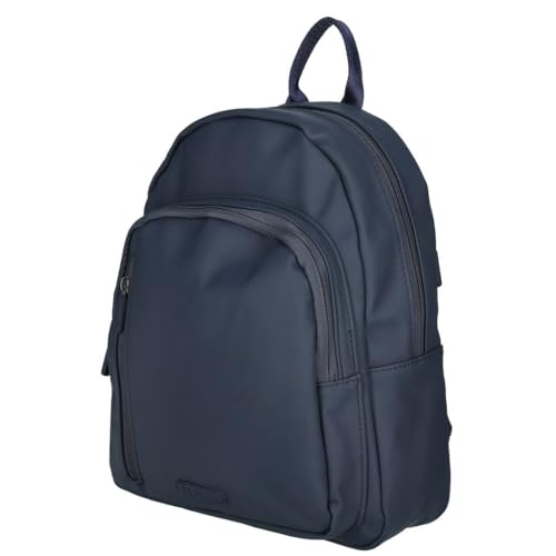 Christian Wippermann kleiner Damen Rucksack leder Optik City Bag Plane Tasche Bag Blau von Christian Wippermann