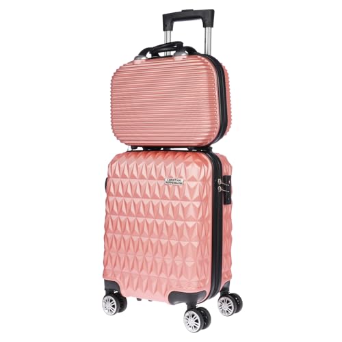 Christian Wippermann kleines 2er Koffer-Set für Kinder Herren Damen mit Hartschalenkoffer Koffer Trolley Reisekoffer Kofferset Handgepäck rosa Christian Wippermann kleines 2er Koffer-Set für Kinder Herren Damen mit Hartschalenkoffer Koffer Trolley Reisekoffer Kofferset Handgepäck rosa von Christian Wippermann