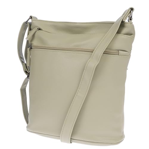 Christian Wippermann Hochwertige Umhängetasche Damen Mittelgroß - Schultertasche Mit Verstellbarem Riemen - Handtasche Damen 28x30x13 cm - Damenhandtasche Für Jeden Anlass - Leder Optik - Hellolive von Christian Wippermann