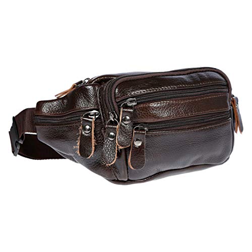 Christian Wippermann Leder Bauchtasche für Herren Damen Schwarz Braun Waistbag Hüfttasche Waist Bag Braun von Christian Wippermann