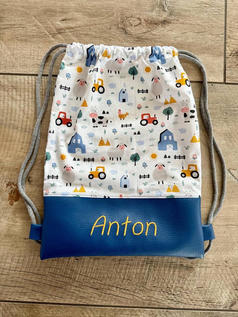 Personalisierter Turnbeutel Für Kinder - Sportbeutel Mit Namen Kindergartenrucksack/Kita Beutel Geschenk Einschulung" von ChristianeHandmade