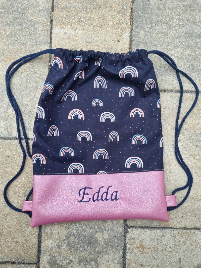 Kinderturnbeutel Personalisiert Mit Dem Namen Für Kinder Turnbeutel Beuteltasche Individuell Bestickt von ChristianeHandmade