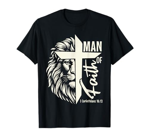 Jesus Man of Faith I Korinther 16 13 Löwenkreuz T-Shirt Jesus Man of Faith I Korinther 16 13 Löwenkreuz T-Shirt von Christianity Jesus God Faith Christian Designs