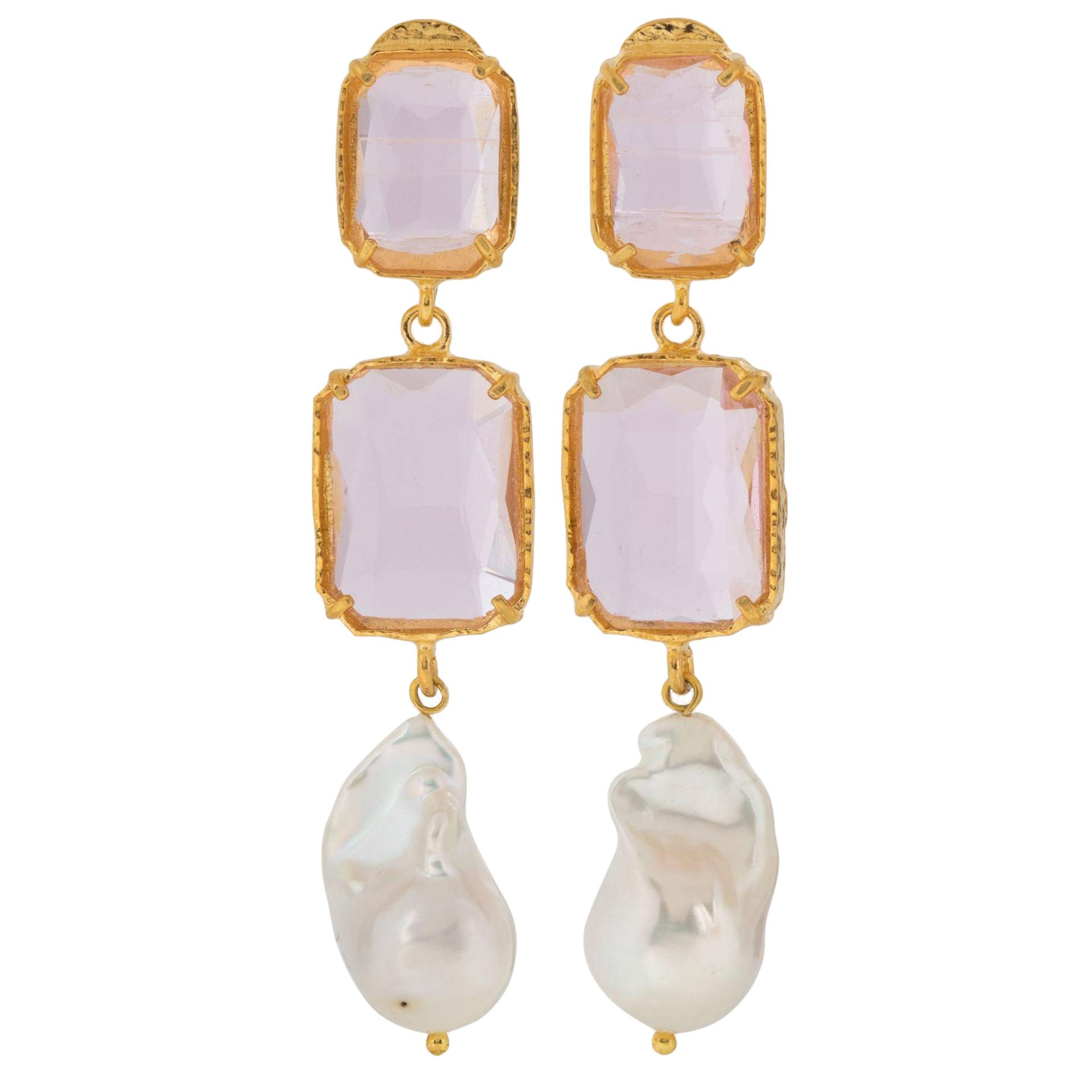 Alice Earrings Pale Pink von Christie Nicolaides