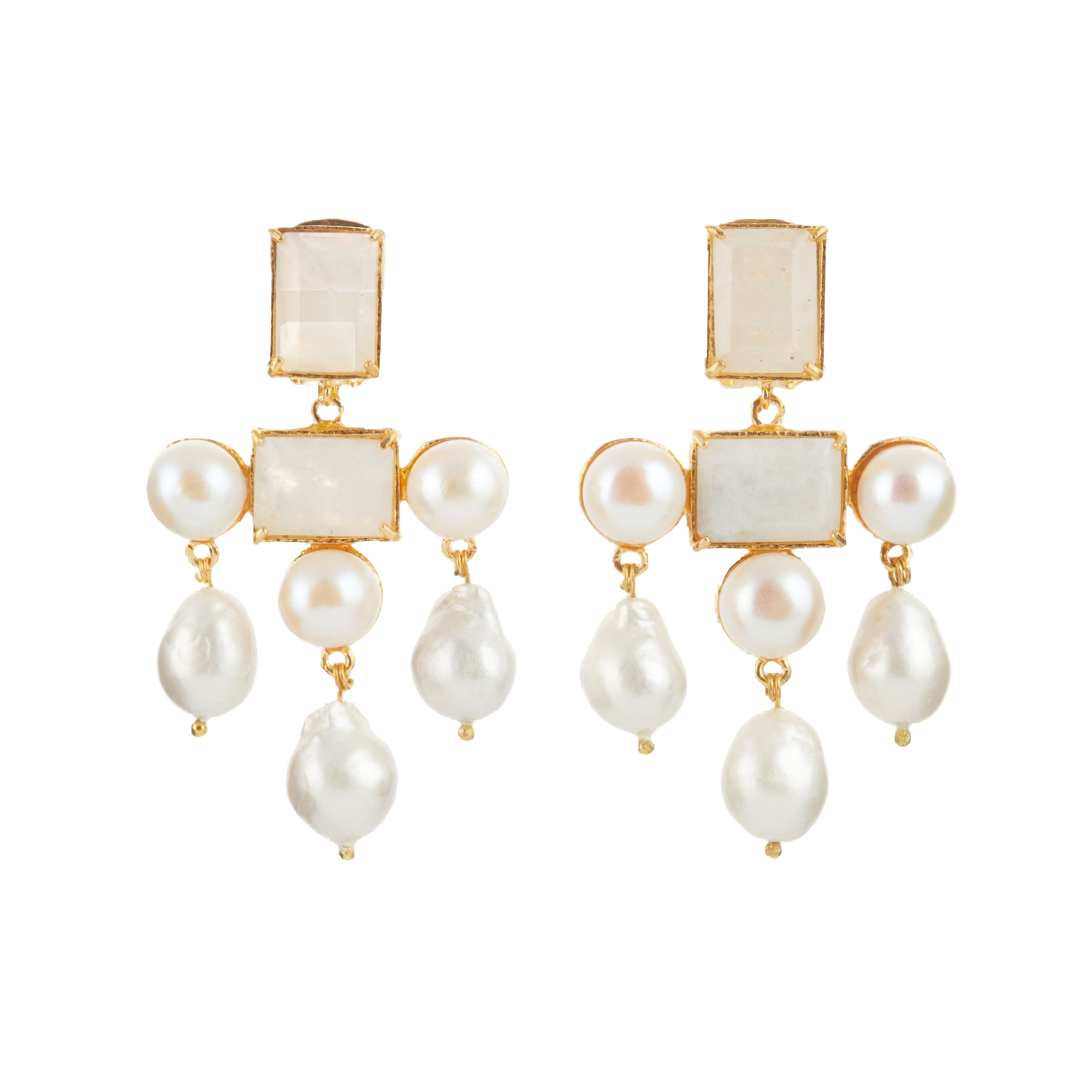 Bianca Earrings White von Christie Nicolaides