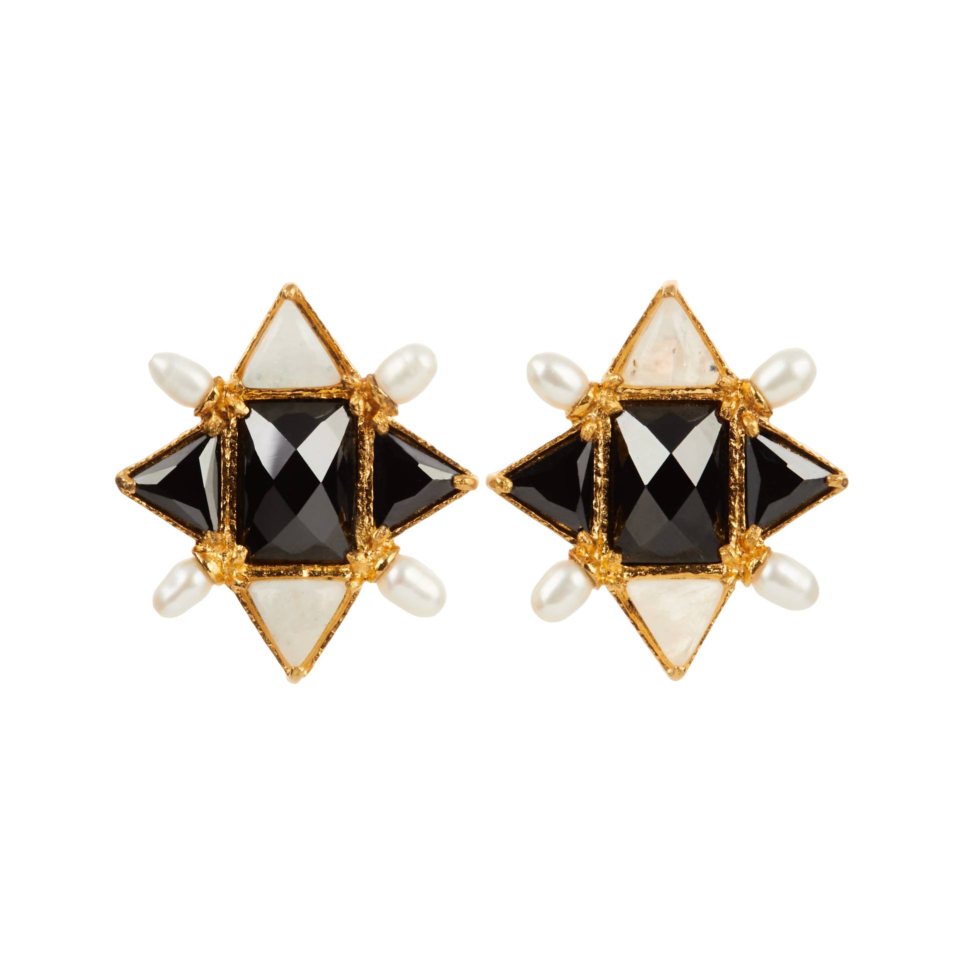 Callista Earrings Black & White von Christie Nicolaides