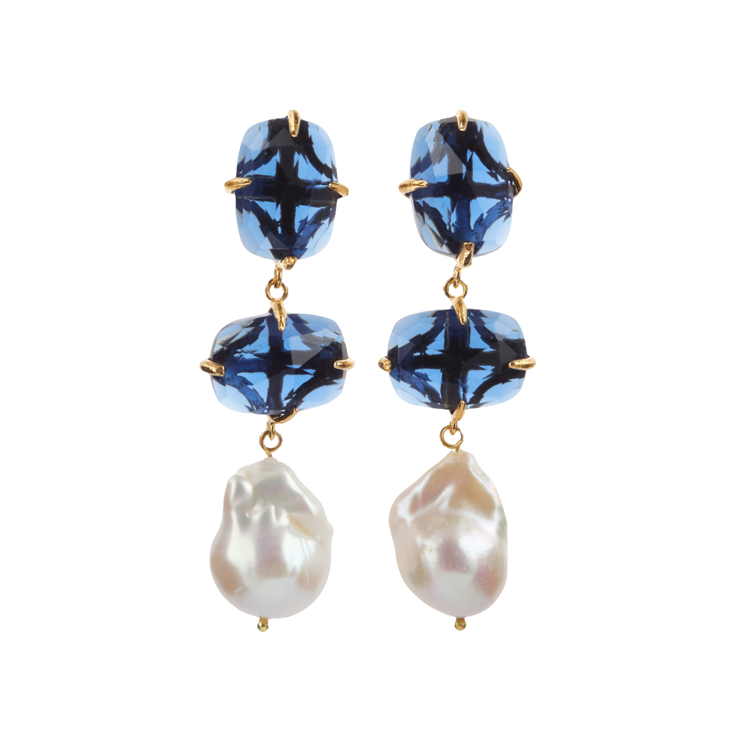 Gia Earrings Dark Blue von Christie Nicolaides