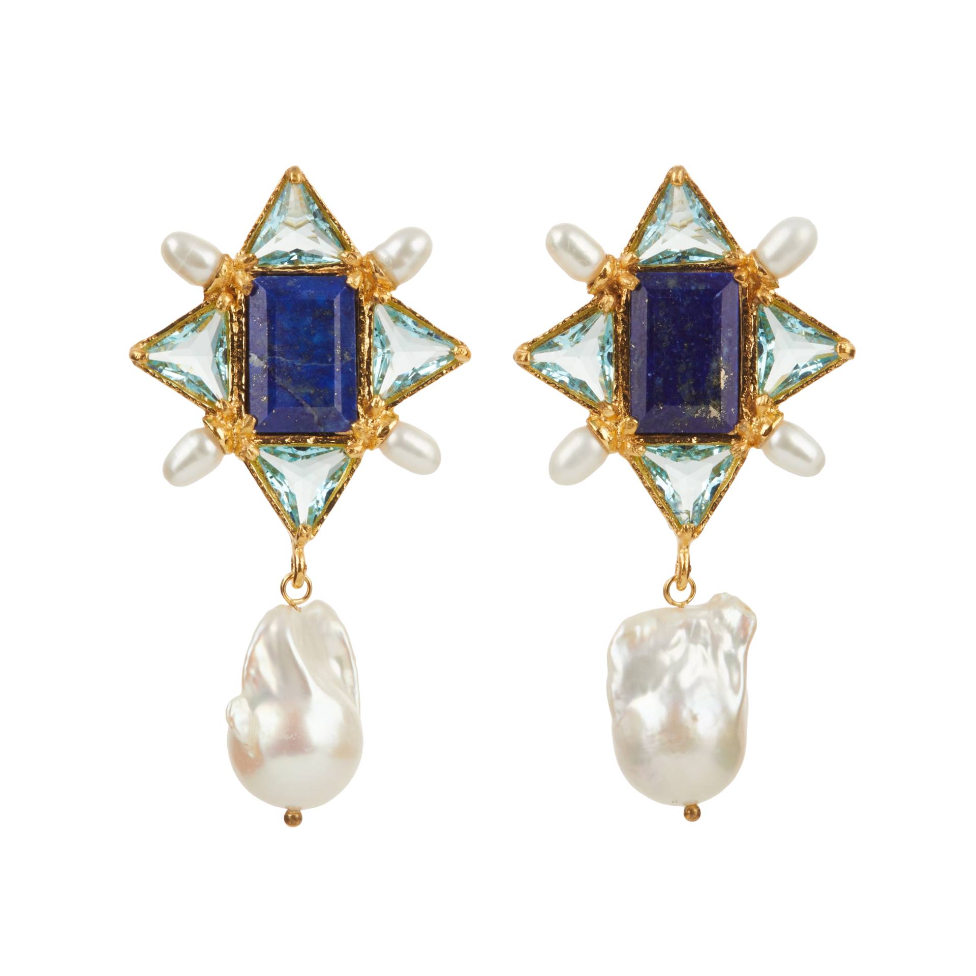 Violetta Earrings Blue von Christie Nicolaides