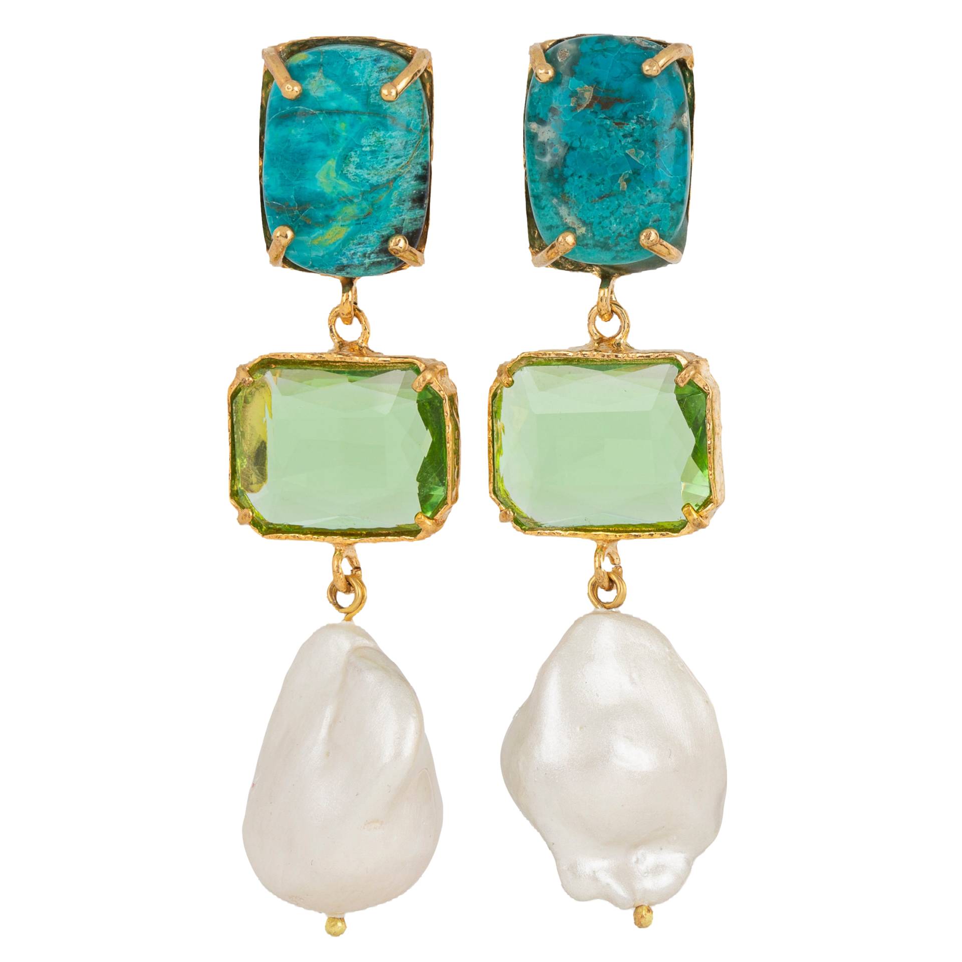 Xanthe Earrings Green von Christie Nicolaides